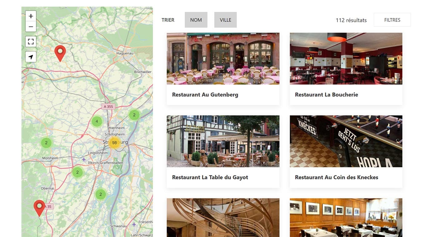 Pour les agences web 3 liste_restaurants